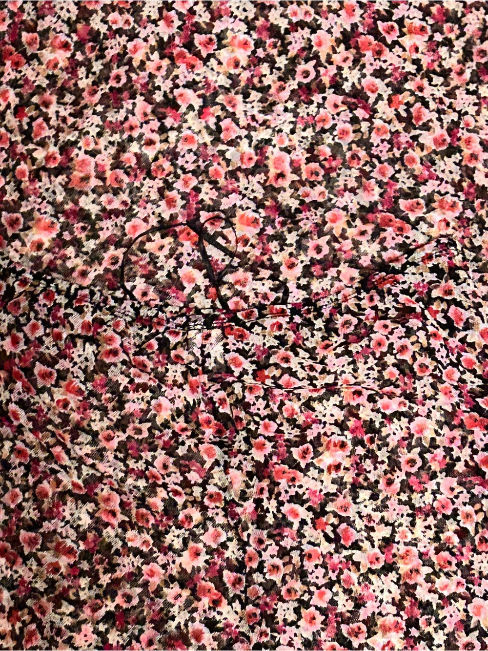 Y2K Victoria’s Secret Pink Label Floral Two-Piece Lounge Set in Black and Pink - Picture 15 of 15